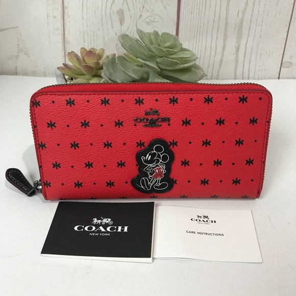 Coach Handbags - Coach Disney Mickey Prairie Bandana Accordion Zip